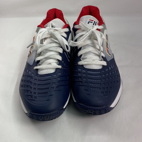 Fila Men's Axilus 2 Energized Tennis Shoes White and Navy - Picture 2 of 6